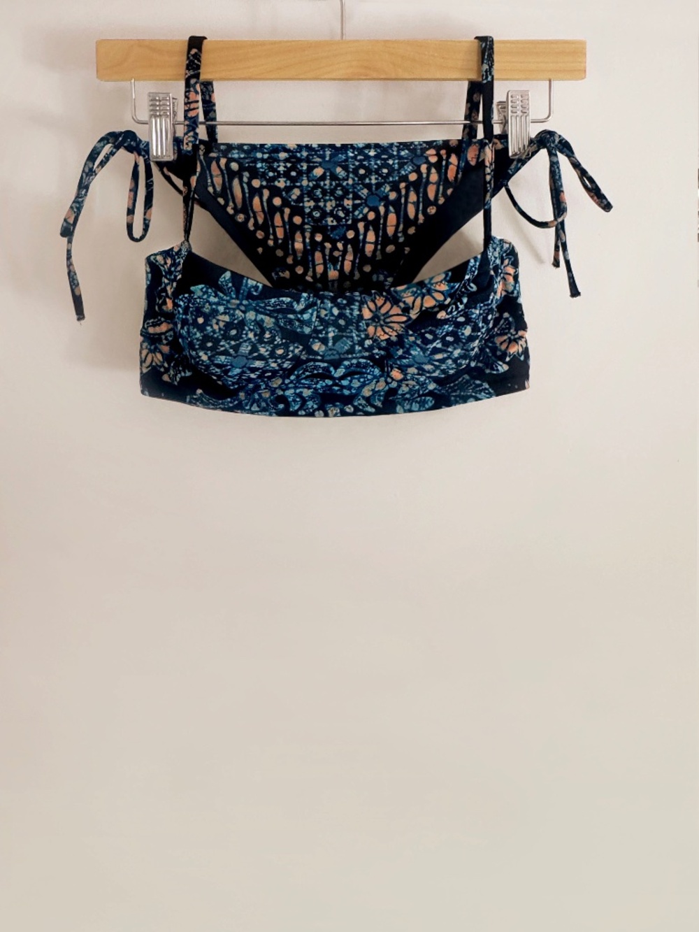 Ulla Johnson Zahara Bikini Top + Maria Bottoms Azure Size Small